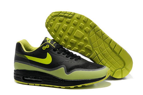 Nike Air Max 1 Hypefuse Unisex Black Green Running Shoes Factory Outlet